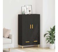 vidaXL Credenza Rovere Nero 70 x 31 x 115 cm Legno multistrato