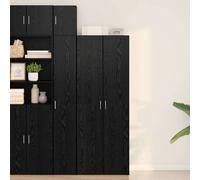 vidaXL Credenza Rovere nero 70 x 42.5 x 185 cm Legno multistrato