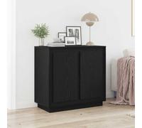 vidaXL Credenza Rovere Nero 80 x 40 x 75 cm Legno multistrato