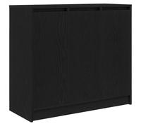 vidaXL Credenza Rovere Nero 85x34x76 cm in Legno Multistrato, armadietto, credenza, Armadio da corridoio, Buffet, Armadio da Cucina
