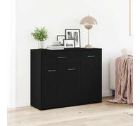 vidaXL Credenza Rovere Nero 88x30x70 cm in Legno Multistrato