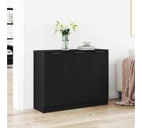 vidaXL Credenza Rovere Nero 90,5 x 30 x 70 cm Legno ingegnerizzato