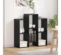 vidaXL Credenza Rovere Nero 90 x 30 x 90 cm