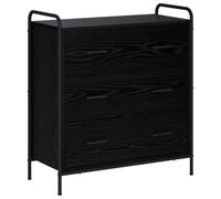 vidaXL Credenza Rovere Nero 97 x 33 x 81 cm Legno ingegnerizzato