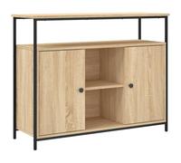 AX Credenza Mobiletto Armadietto 100x35x80cm Portaoggetti Rovere Sonoma + 835500