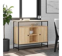 AX Credenza Mobiletto 100x35x80cm Portaoggetti Arredo Rovere Sonoma Casa 835540