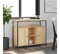 AX Credenza Mobiletto Armadietto 100x35x80cm Portaoggetti Rovere Sonoma + 835500