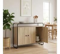 vidaXL Credenza Rovere Sonoma 102 x 35 x 75 cm Legno ingegnerizzato