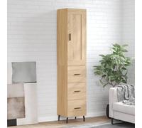 VIDAXL - Credenza Rovere Sonoma 34,5x34x180 Cm In Legno Multistrato