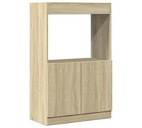 vidaXL Credenza Rovere Sonoma 63x33x100 cm in Truciolato, libreria, libreria portaoggetti, libreria con Ante, libreria Moderna, Mobile portaoggetti