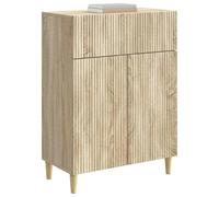 vidaXL Credenza Rovere Sonoma 66 x 34,5 x 90 cm Legno ingegnerizzato, Mobile Bar, Contenitore in Legno Vintage, Armadietto Rectangolare, Soluzione per la Casa, Organizzatore Elegante