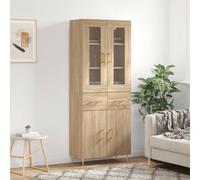 vidaXL Credenza Rovere Sonoma 69,5x34x180 cm in Legno Multistrato