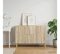vidaXL Credenza Rovere Sonoma 89 x 34,5 x 60 cm Legno ingegnerizzato, Mobiletto Vintage Rettangolare, Organizer alla Moda, Grande Spazio, Unità per Soggiorno, Interno