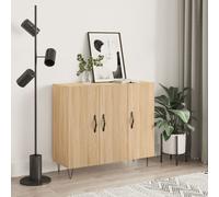 vidaXL Credenza Rovere Sonoma armadietto laterale in legno multistrato 90x34x80 cm