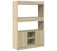 vidaXL Credenza Rovere Sonoma 92x33x140 cm in Legno Multistrato, libreria, libreria portaoggetti, libreria con Ante, libreria Moderna
