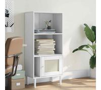 vidaXL Credenza SENJA Aspetto Rattan Bianco 60x35x130 cm Massello Pino