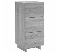 vidaXL Credenza Sonoma grigio 33,5 x 34,5 x 75 cm Legno ingegnerizzato