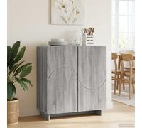 vidaXL Credenza Sonoma grigio 67 x 34,5 x 75 cm Legno ingegnerizzato
