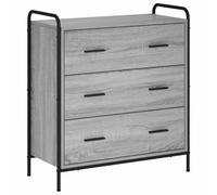 vidaXL Credenza Sonoma grigio 97 x 33 x 81 cm Legno ingegnerizzato