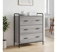 vidaXL Credenza Sonoma grigio 97 x 33 x 81 cm Legno ingegnerizzato