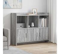 vidaXL Credenza Sonoma grigio 98,5 x 33 x 80 cm Legno ingegnerizzato