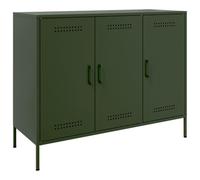 vidaXL Credenza Verde Oliva 100,5x39x79cm in Acciaio Laminato a Freddo, credenza con Anta, Mobile da Soggiorno, Mobile portaoggetti