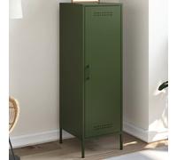 vidaXL Credenza Verde Oliva 36x39x113 cm in Acciaio