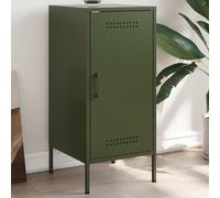 vidaXL Credenza Verde Oliva 36x39x79 cm in Acciaio Laminato a Freddo, credenza con anta, mobile da soggiorno, mobile portaoggetti, credenza da cucina