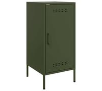vidaXL Credenza Verde Oliva 36x39x79 cm in Acciaio Laminato a Freddo, credenza con anta, mobile da soggiorno, mobile portaoggetti, credenza da cucina