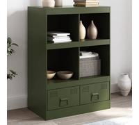 vidaXL Credenza Verde Oliva 67x39x95 cm in Acciaio