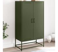 vidaXL Credenza Verde Oliva 68,5x38,5x123,5 cm in Acciaio