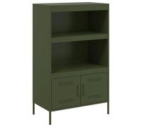 vidaXL Credenza Verde Oliva 68x39x113 cm in Acciaio, mobiletto, Madia, Mobile di conservazione, armadietto, Mobile portaoggetti, portaoggetti