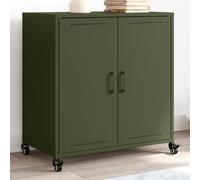 vidaXL Credenza Verde Oliva 68x39x72 cm in Acciaio