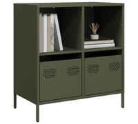 vidaXL Credenza Verde Oliva 68x39x73,5 cm in Acciaio Laminato a Freddo