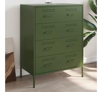 vidaXL Credenza Verde Oliva 68x39x89 cm in Acciaio