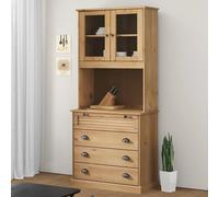 vidaXL Credenza VIGO 80x40x176 cm in Legno Massello di Pino