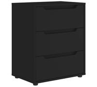 vidaXL Credenza VISNES Nera 60x40x73 cm in Legno Multistrato, armadietto, credenza, Armadio da corridoio, Buffet, Armadio da Cucina