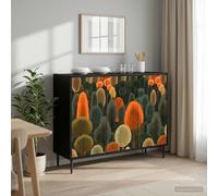 vidaXL Credenza ZAANDAM Rovere Nero 102 x 33 x 76 cm, Mobile per soggiorno e sala da pranzo, sideboard rettangolare, arredamento moderno, soluzione ampia per casa