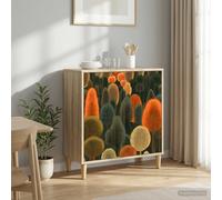 vidaXL Credenza ZAANDAM Sonoma 69 x 33 x 75 cm Legno ingegnerizzato, Mobile laterale rettangolare moderno, grande spazio per soggiorno e sala da pranzo, arredo elegante per la casa