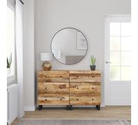 vidaXL Credenze 2 pz 60x33x75 cm in Legno di Mango Grezzo