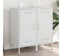 vidaXL Credenze 2 pz Bianche 36x39x79 cm in Acciaio
