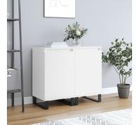 vidaXL Credenze 2 pz Bianche 40x35x70 cm in Legno Multistrato