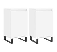 vidaXL Credenze 2 pz Bianche 40x35x70 cm in Legno Multistrato