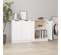 vidaXL Credenze 2 pz Bianche 60x30x70 cm in Legno Multistrato