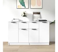 vidaXL Credenze 2 pz Bianche 60x30x70 cm in Legno Multistrato