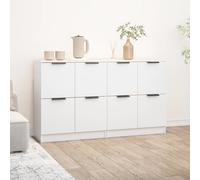 vidaXL Credenze 2 pz Bianco 60x30x70 cm in Legno Multistrato