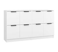 vidaXL Credenze 2 pz Bianco 60x30x70 cm in Legno Multistrato