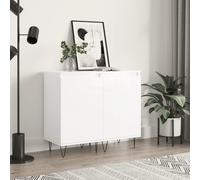 vidaXL Credenze 2 pz Bianco Lucido 40x35x70 cm in Legno Multistrato