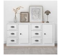 VIDAXL - Credenze 2 Pz Bianco Lucido In Legno Multistrato
