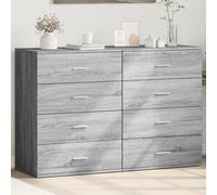 vidaXL Credenze 2 pz Grigio Sonoma 60x39x80 cm in Legno Multistrato